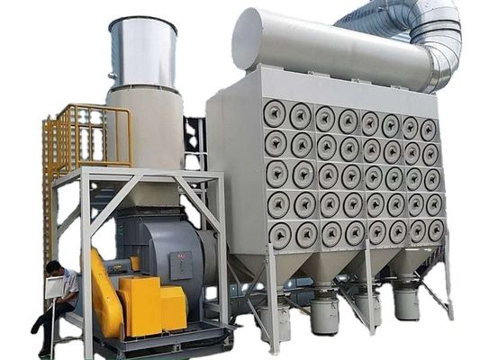 Machine de purification pour le traitement des gaz d'échappement avec filtres automatiques de nettoyage et acier au carbone