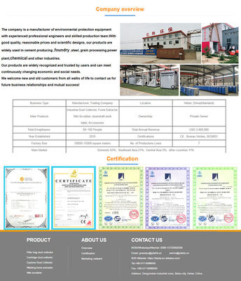 Oxydant thermique régénératif pour l'absorption des COV et dépoussiéreur humide de 1500*4000 mm