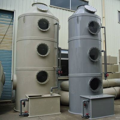 Colonne d'absorption d'emballage de gaz pour le nettoyeur d'air industriel gris de 32 mm pour la purification des gaz