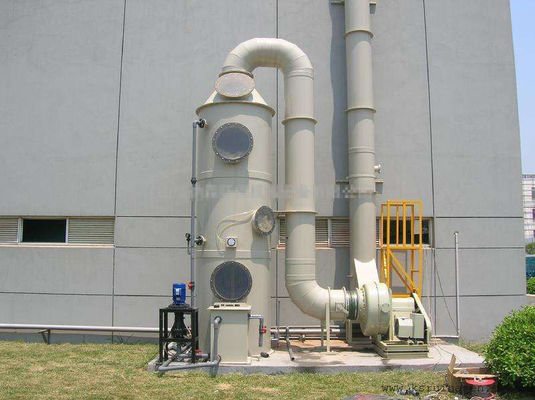 Tour de purification des gaz de l'aspirateur d'air humide en polypropylène D800*3500mm pour usine chimique